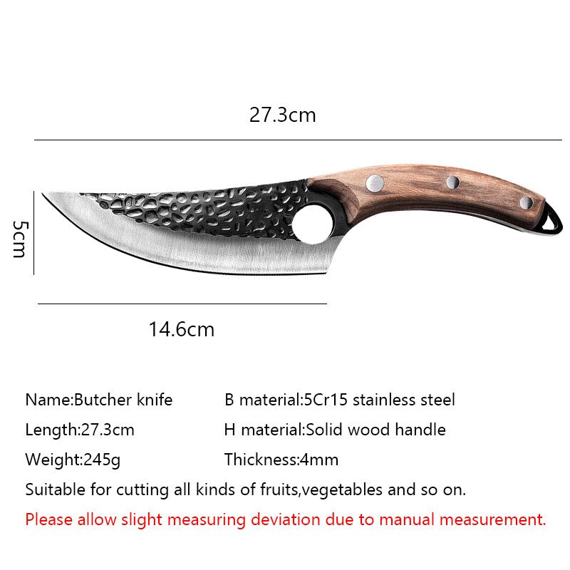 New Forged Clad Steel Handmade Boning Knife Slicing Butcher Cleaver Kitchen Knives Meat Cleaver