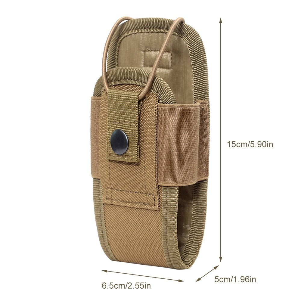 1000D Tactical Molle Radio Walkie Talkie Pouch Waist Bag Holder Pocket Portable Interphone