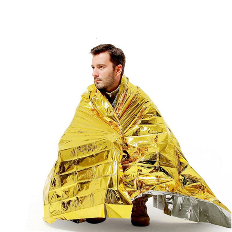 Hypothermia Rescue First Aid Camp Keep Foil Mylar Lifesave Warm Heat Bushcraft Outdoor Thermal