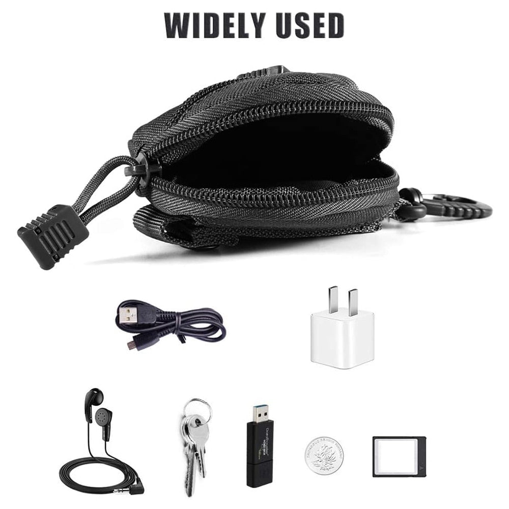 1000D Tactical EDC Pouch Wallet Bag Portable Key Coin Purse Waist Fanny Pack Earphone