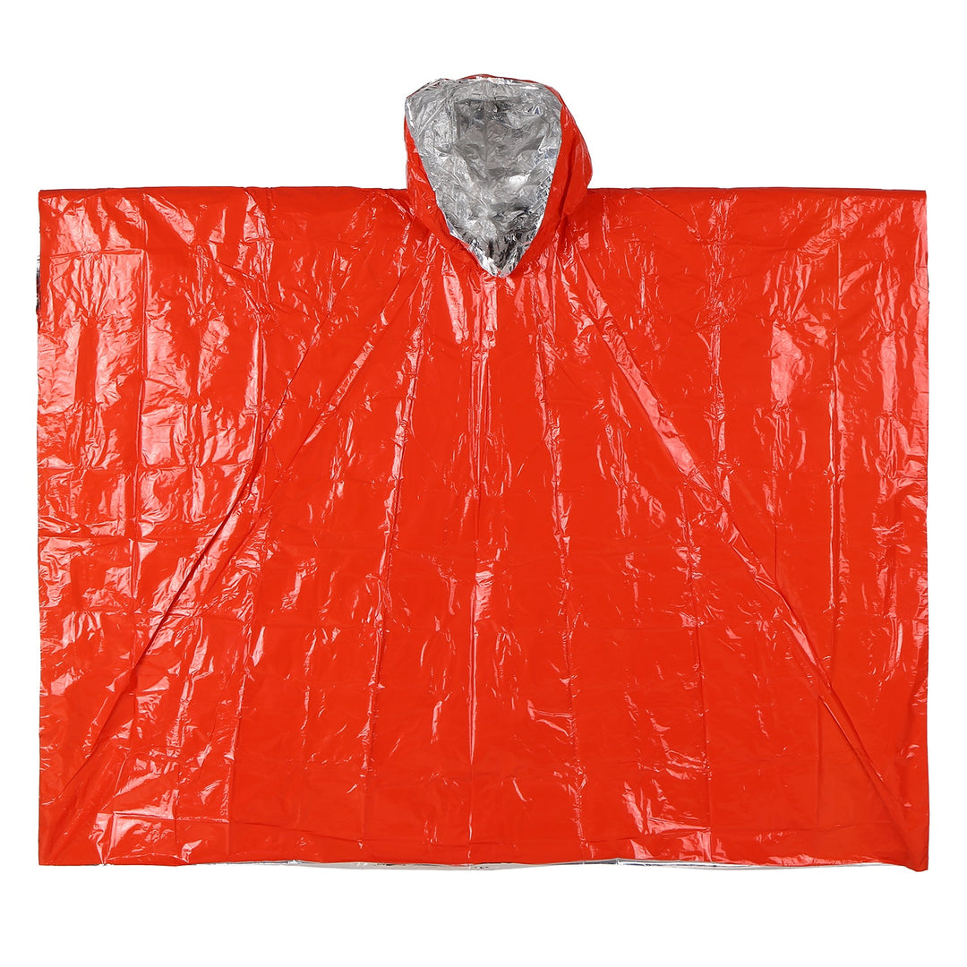 Orange Emergency Raincoat Aluminum Film Disposable Poncho Cold Insulation Tool Equipment