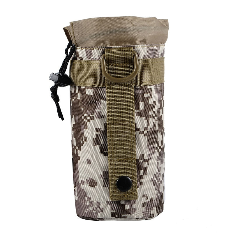 Tactical Molle Water Bottle Pouch Portable Kettle Pocket Utility Pouch Outdoor Hunting