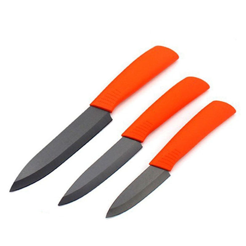 3 pcs Kitchen Ceramic Knives sharp Black Blade Knives Set Peeler Zirconia Fruit Chef Knife