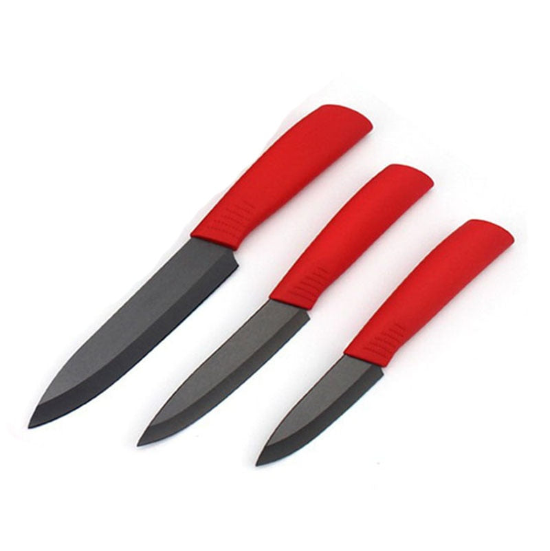 3 pcs Kitchen Ceramic Knives sharp Black Blade Knives Set Peeler Zirconia Fruit Chef Knife