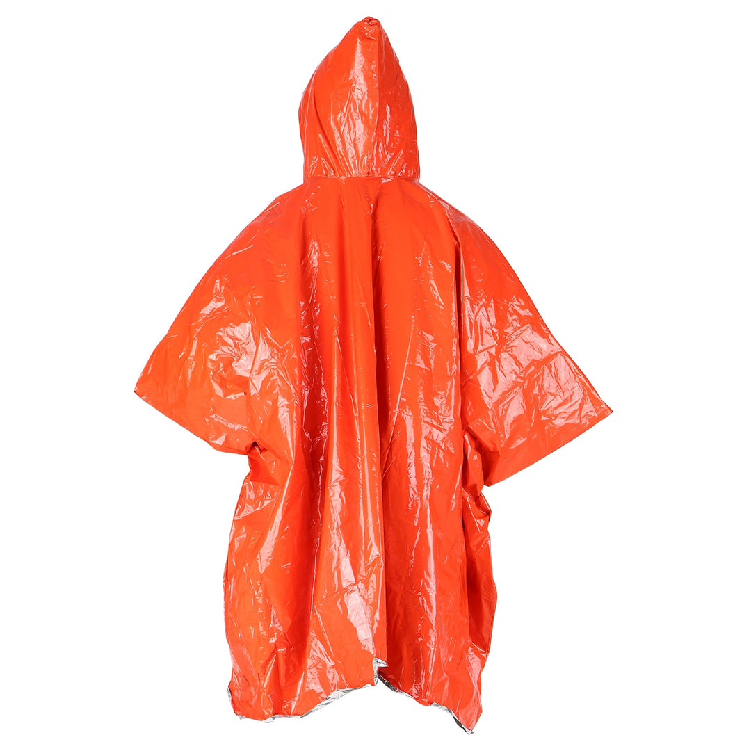 Orange Emergency Raincoat Aluminum Film Disposable Poncho Cold Insulation Tool Equipment