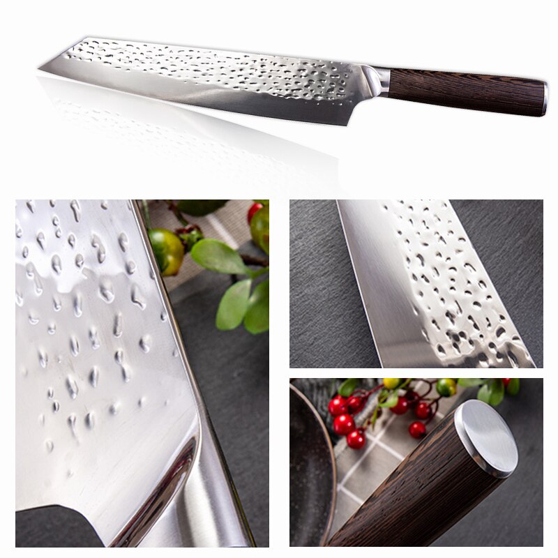 Forged Japanese Chef Knife Stainless Steel Kitchen Cooking Meat Cleaver Vegetable Cutting