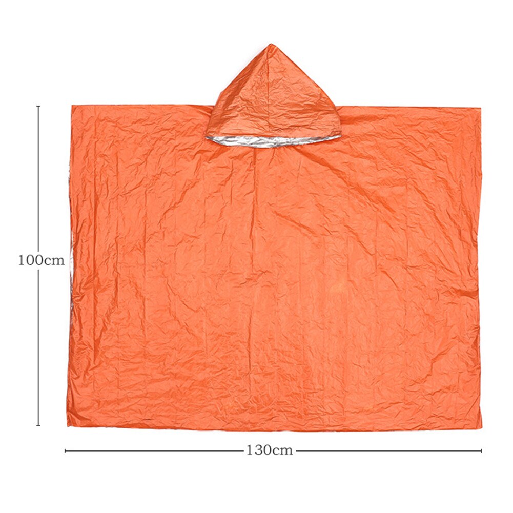 Waterproof Emergency Motorcycle Raincoat Aluminum Film Poncho Cold Insulation Rainwear