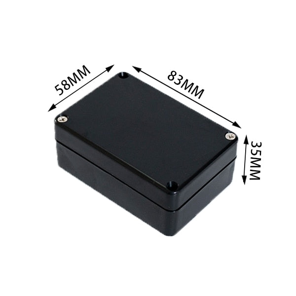 Black Box Outdoor Waterproof Case Plastic Box Electronic Project Case Instrument