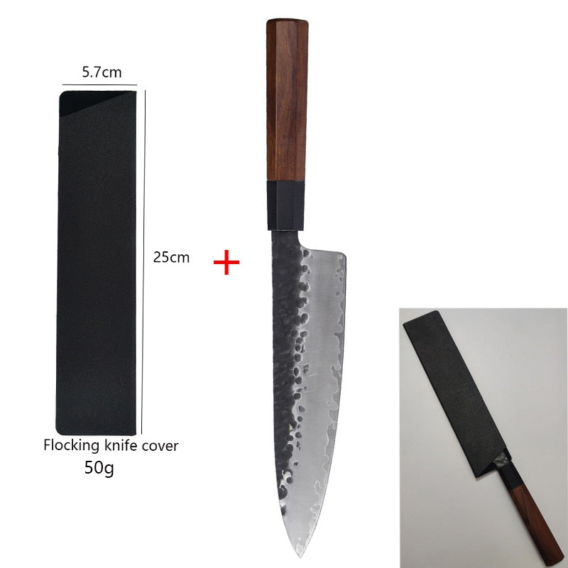 Handmade Clad Steel professional Japanese Kitchen knives Chef Knife Meat Cleaver