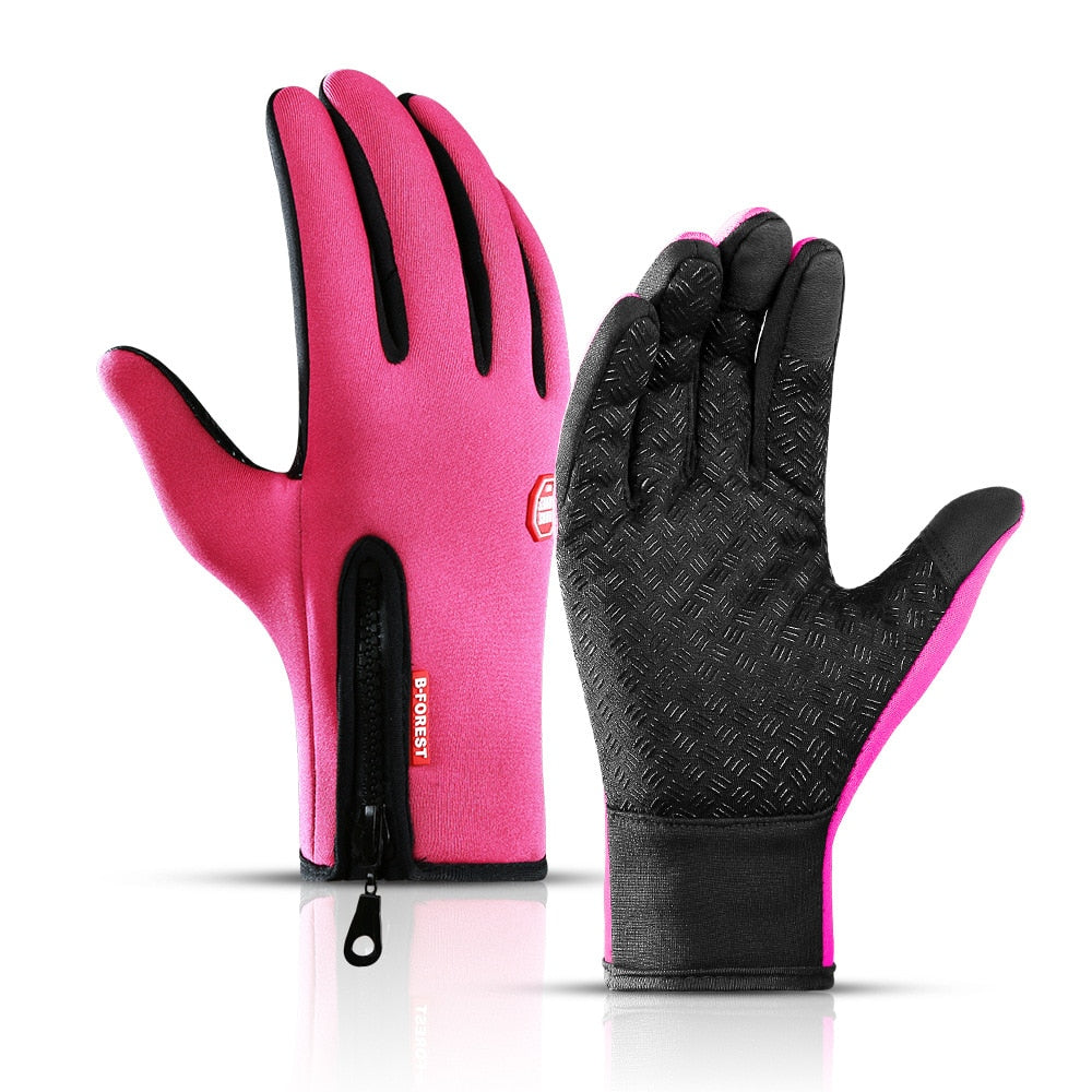 Winter Cycling Gloves Bicycle Warm Touchscreen Full Finger Gloves Waterproof Outdoor