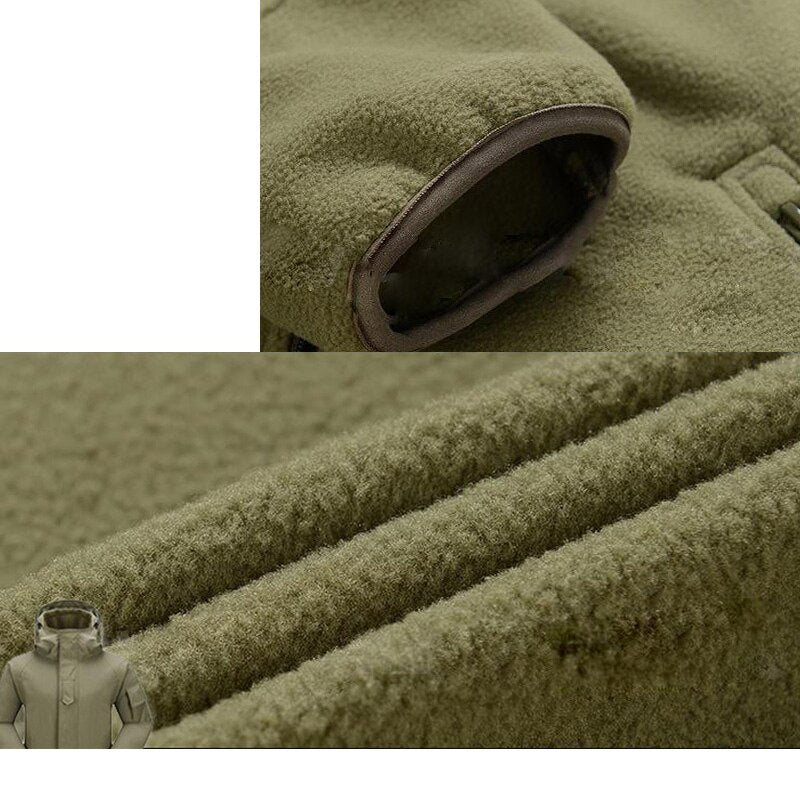 Men Winter Camouflage Thermal Thick Coat + Liner Parka Military Tactical Hooded