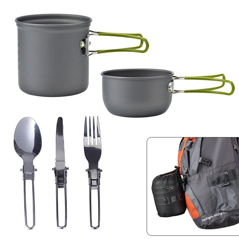 Ultra-light Camping Cookware Utensils Set Outdoor Backpacking Hiking Picnic Cooking Travel