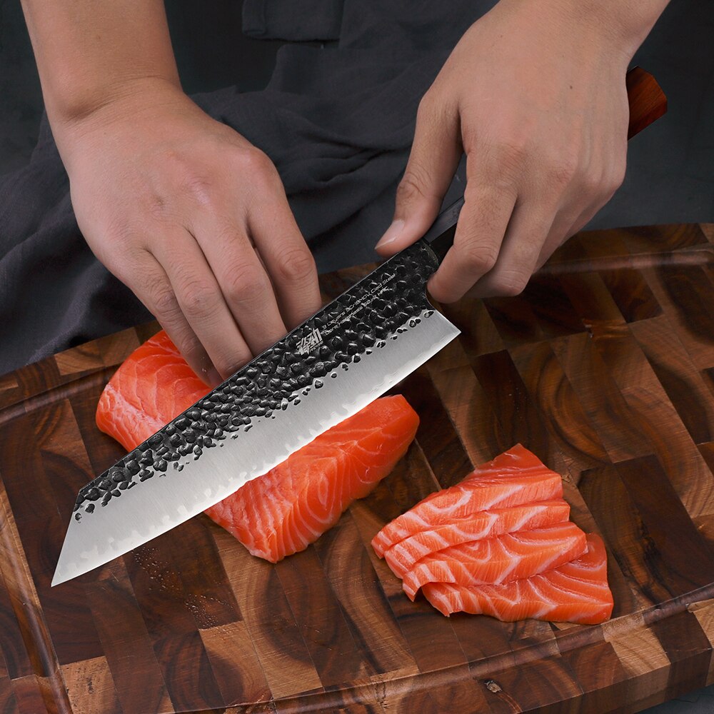 Kiritsuke Knife 3 layer clad steel w/octagon handle Gyuto Knives kitchen chef pro tools sharp