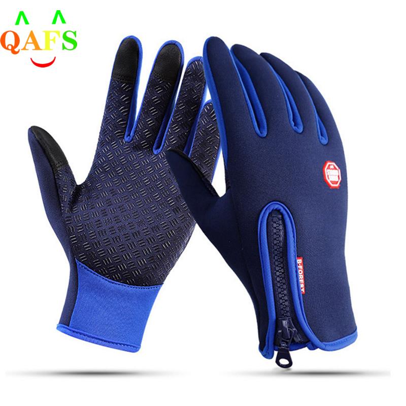 Outdoor Winter Gloves Waterproof Moto Thermal Fleece Lined Resistant Touch Screen Non-slip