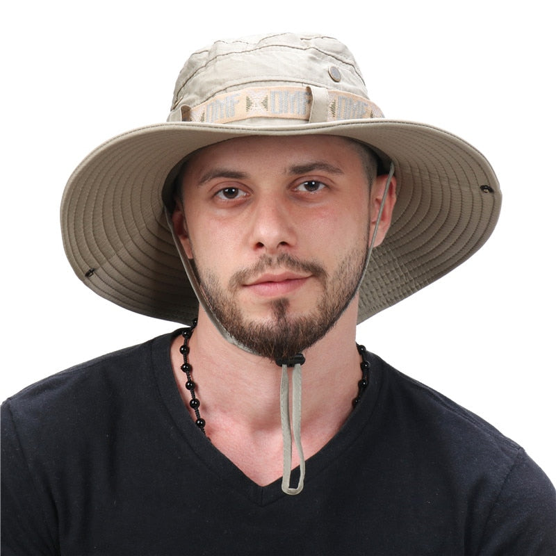 Waterproof Bucket Hat Summer Men Women Boonie Hat Outdoor UV Protection Wide Brim