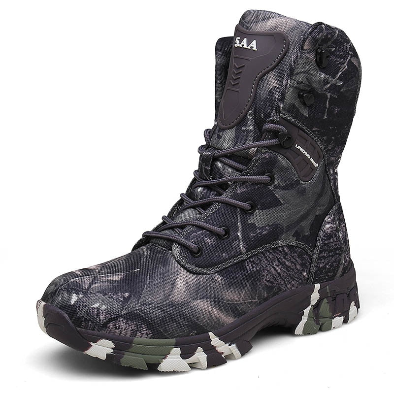 High Top Tactical Boots Men Shoes Waterproof Hiking Outdoor Hunting Mountain Desert Combat Military