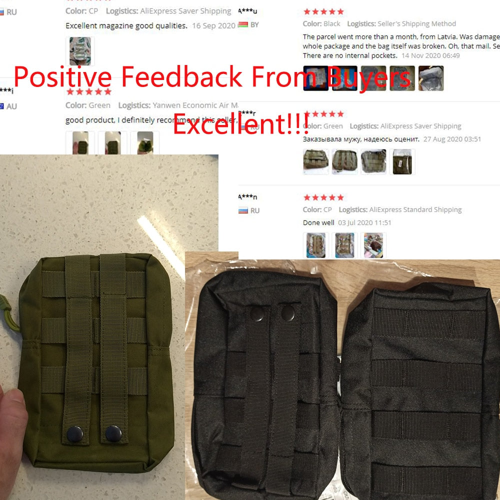 Men Tactical Molle Pouch Nylon Belt Waist Pack Bag Combat Military Vest EDC Gadget Hunting Pouch Camping