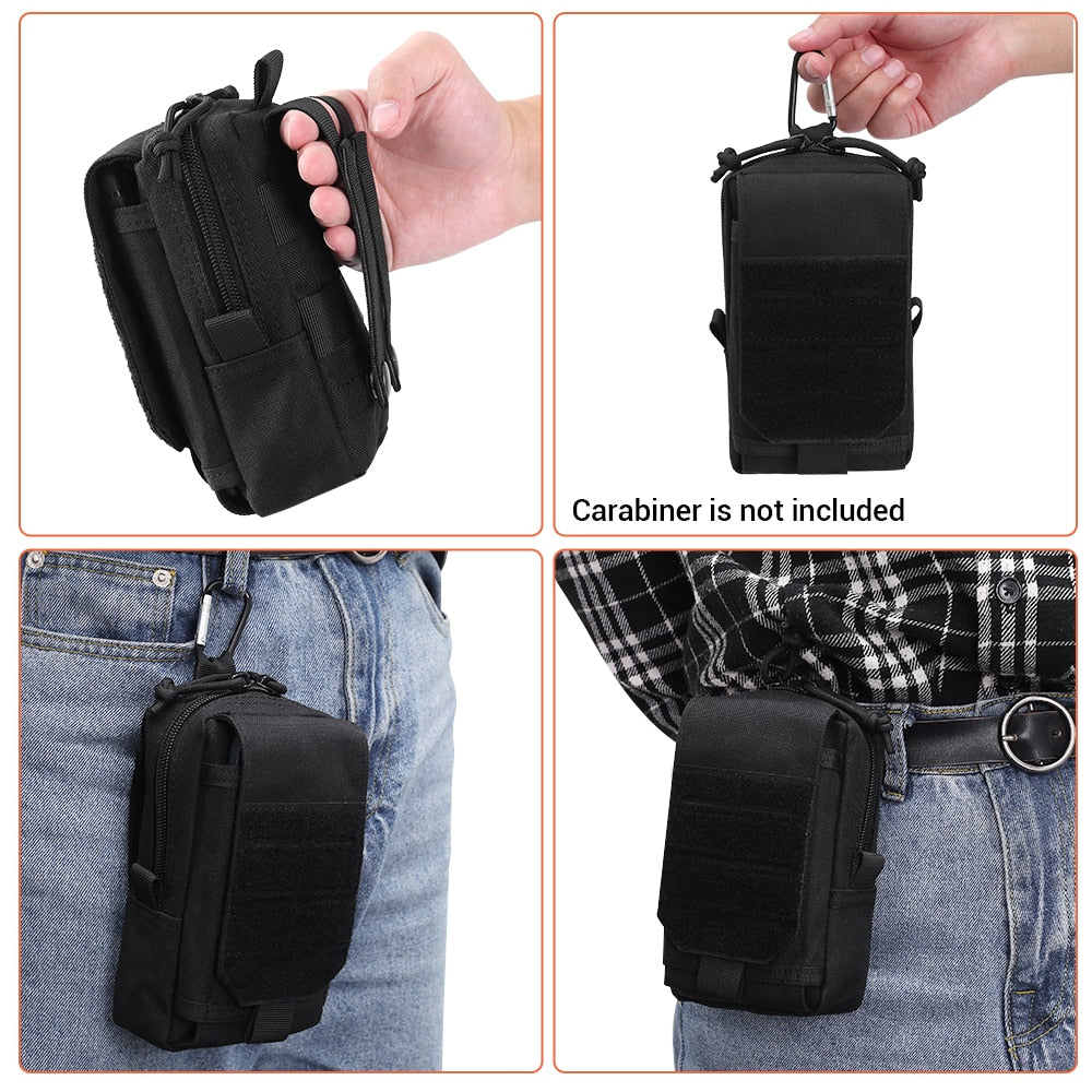 Military Waist Bag Accessories Tools Tactical Pouch EDC Compact Hunting Back Vest Pack Phone Holder