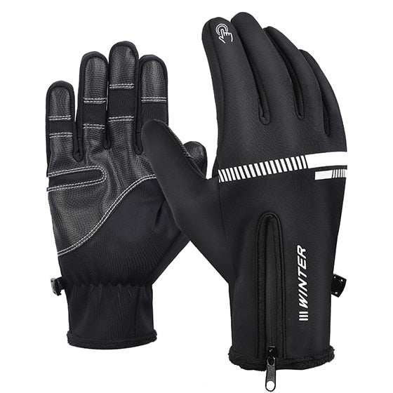 WEST BIKING Cycling Gloves Winter Fleece Thermal MTB Bike Gloves Touch Screen Outdoor