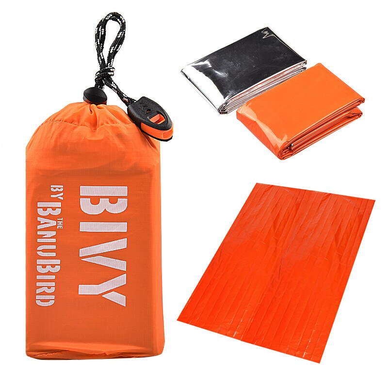 Outdoor Survival Sleeping Bag Reusable Emergency Sleeping Bag PE Aluminum Film Thermal