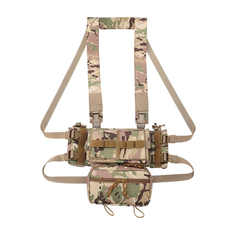 Tactical MK3 Chest Rig Micro Chassis SACK Pouch H Harness M4 AK Magazine Insert Airsoft