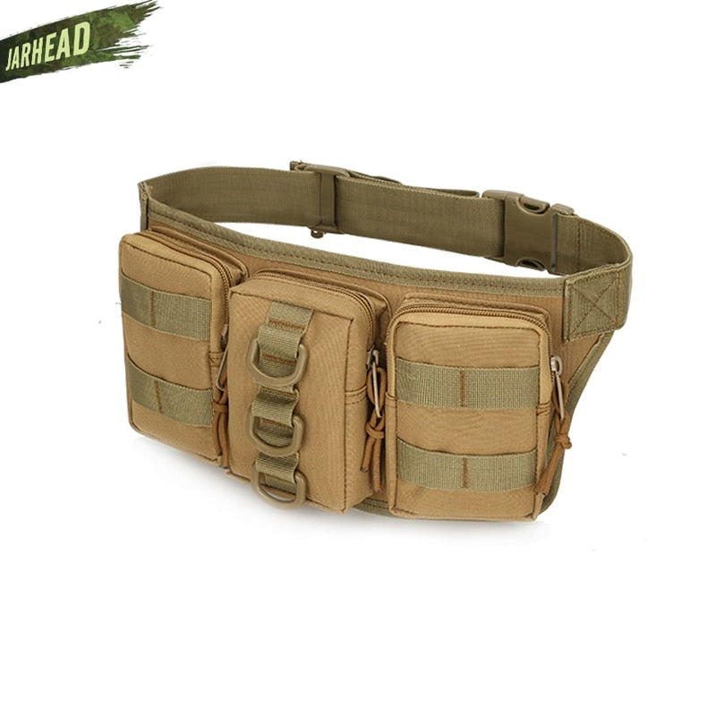 Tactical Waterproof Men Waist Pack Hiking nylon Waist Bag Outdoor Army Military Hunting