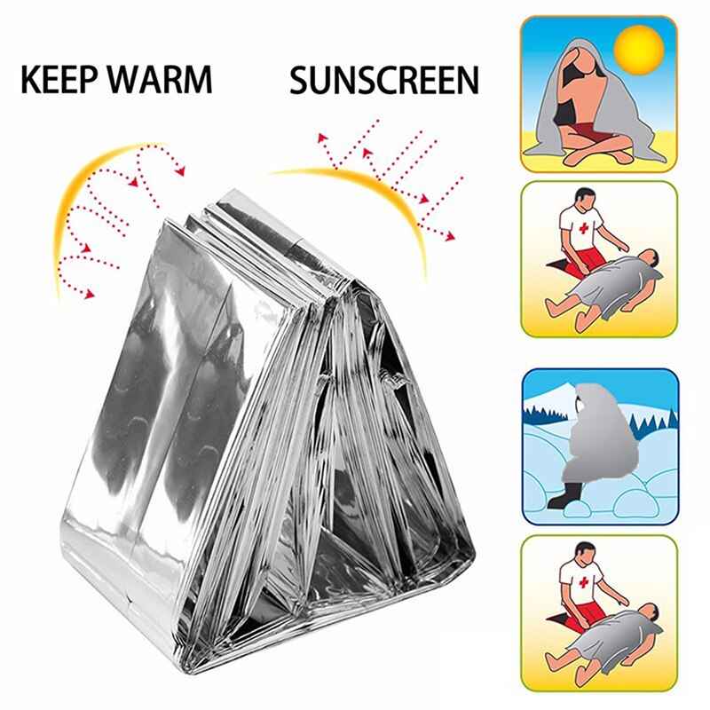 Outdoor Water Proof Emergency Survival Rescue Blanket Dry Insulation Campsite Keeping Tool