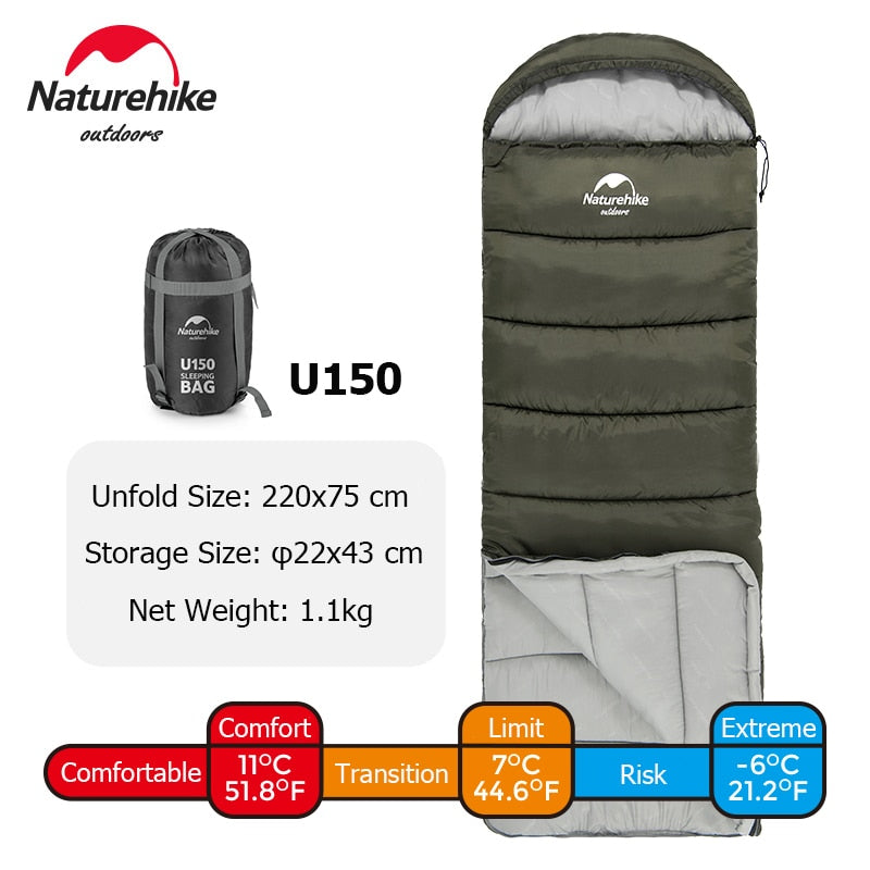 Ultralight Waterproof Sleeping Bag Cotton Quilt Portable Envelope