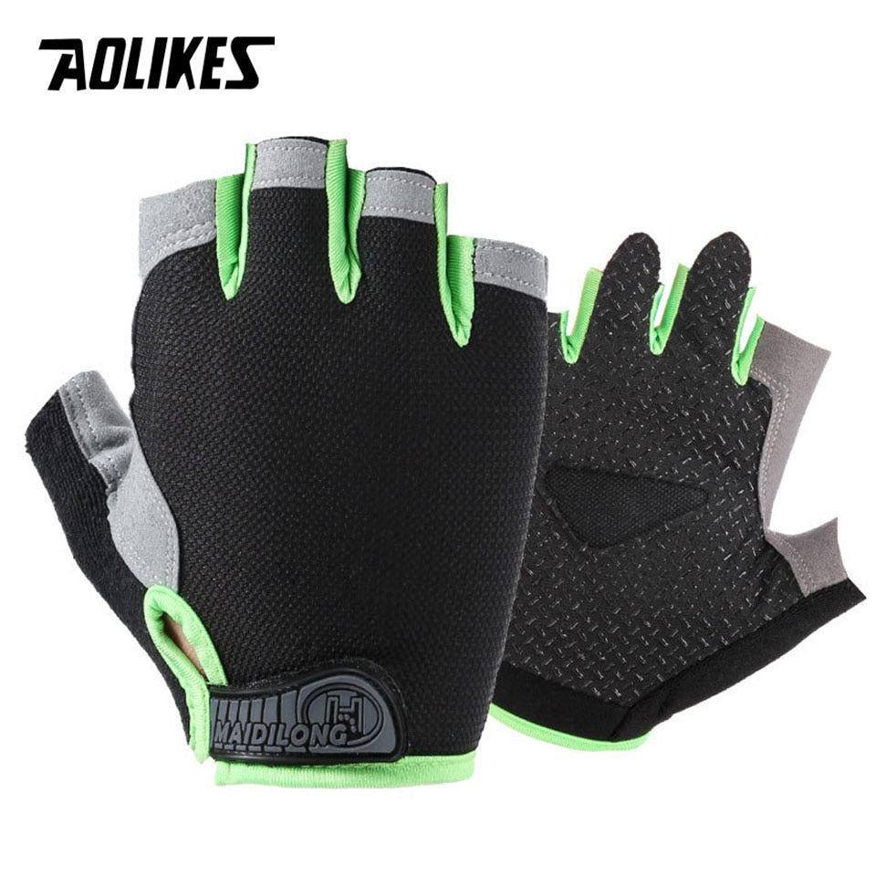 AOLIKES Cycling Gloves MTB Road Riding Gloves Anti-slip Camping Hiking Gloves Gym Fitness