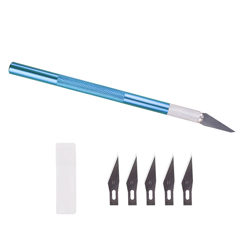 Non-Slip Metal Scalpel Knife Tools Kit Cutter Engraving Craft Knives +5/40/45pcs Blades Tools