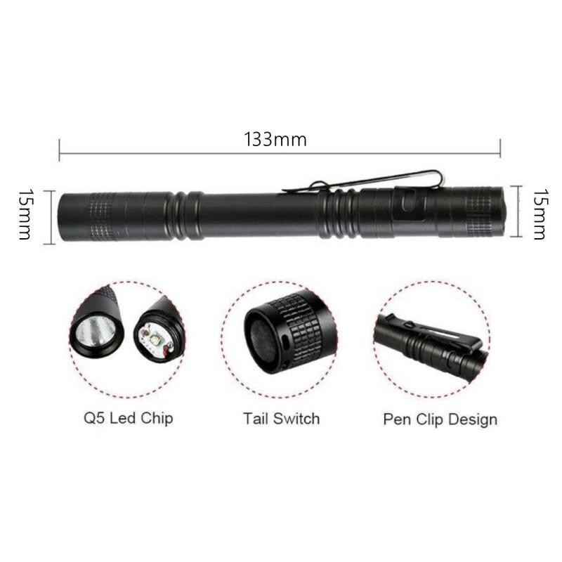 Mini LED Flashlight 50000LM Ultra Bright Lamp Handy Penlight Torch Pocket Portable Flashlight Lantern