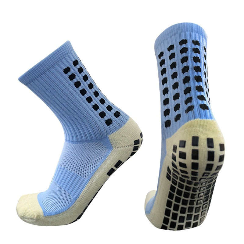 New Anti-slip Soccer Socks Men Women Outdoor Sport Grip Football Socks