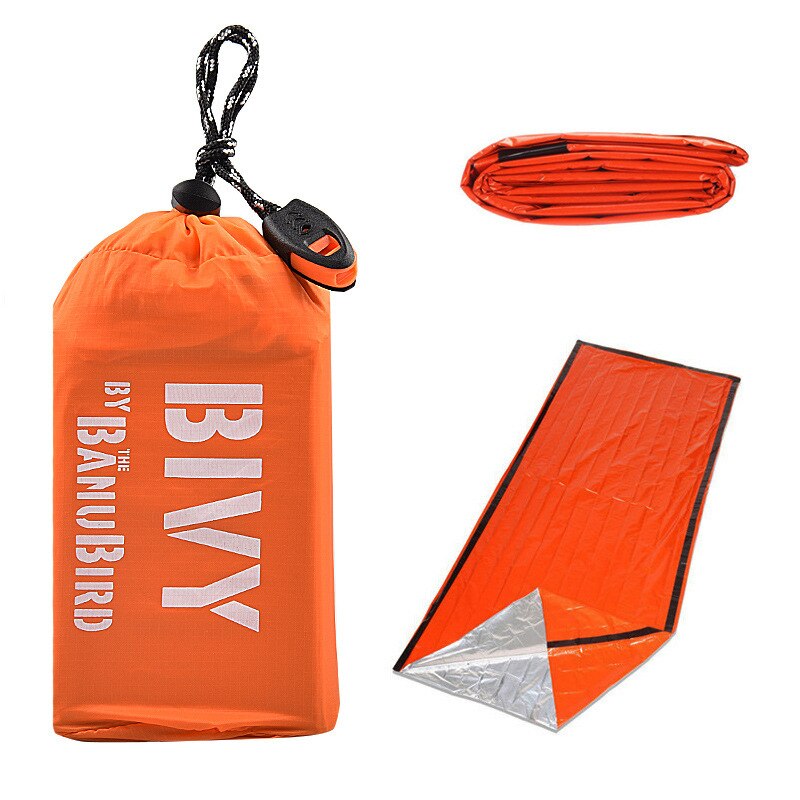 Outdoor Survival Sleeping Bag Reusable Emergency Sleeping Bag PE Aluminum Film Thermal