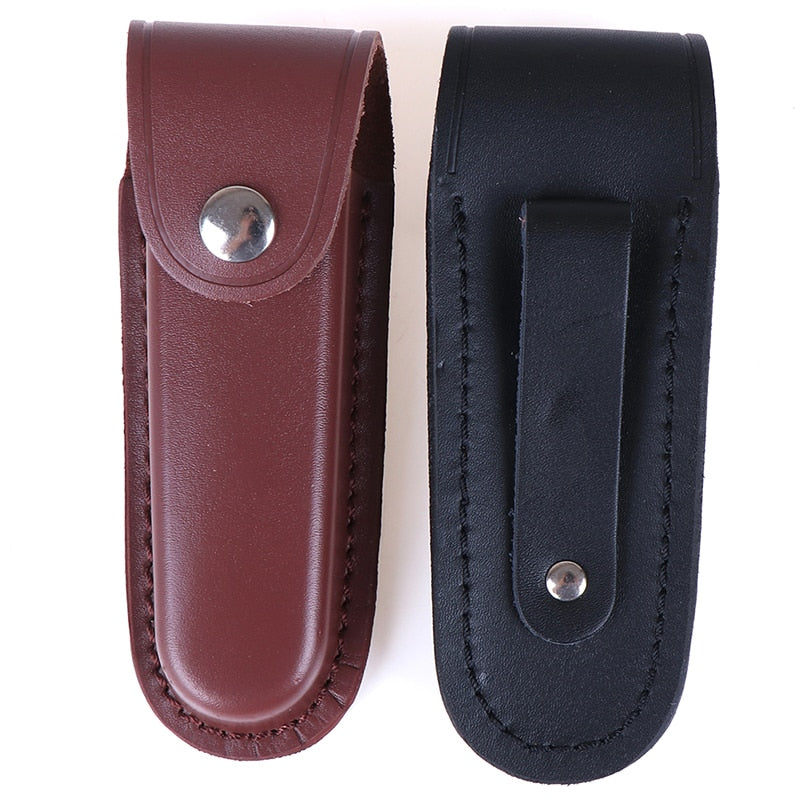 Fold Knife Tool Flashlight Belt Loop Case Holder Leather Sheath Holster Pouch Bag Pocket