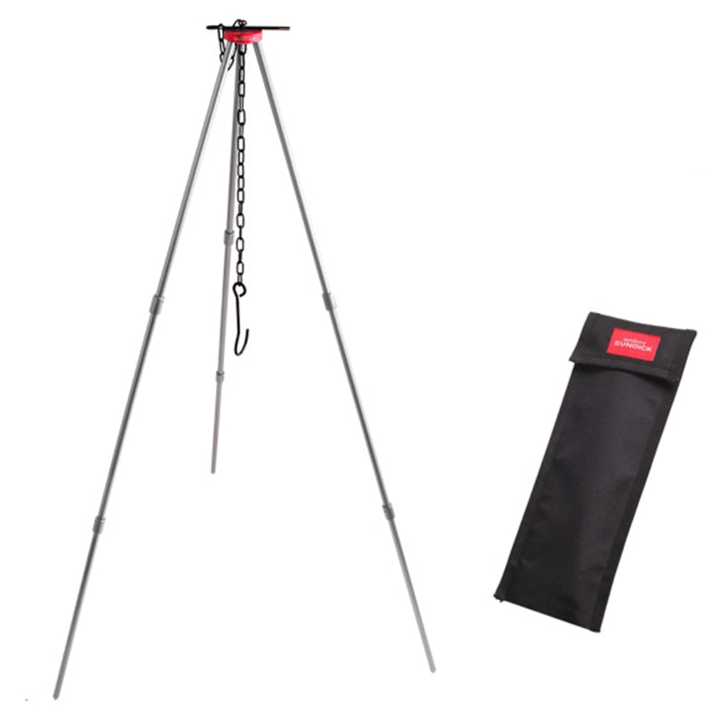 Outdoor Camping Bonfire Tripod Portable Triangle For Fire Hanging Pot Outdoor Campfire Tool