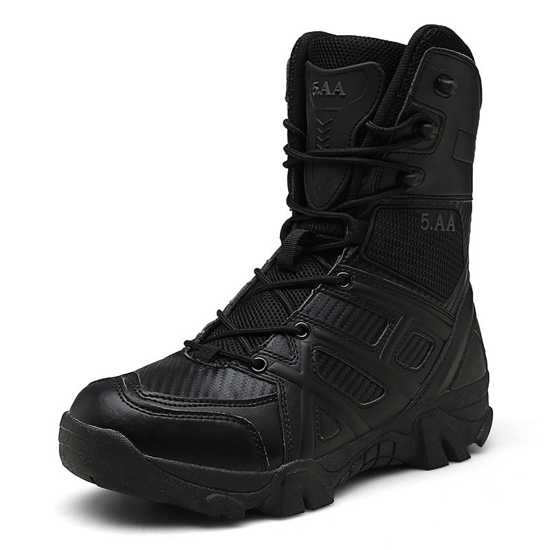 High Top Tactical Boots Men Shoes Waterproof Hiking Outdoor Hunting Mountain Desert Combat Military