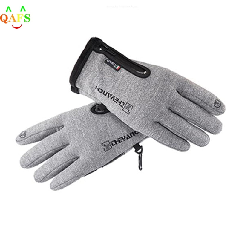 Outdoor Winter Gloves Waterproof Moto Thermal Fleece Lined Resistant Touch Screen Non-slip