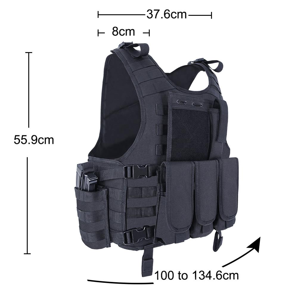 MGFLASHFORCE Airsoft Tactical Vest Plate Carrier Swat Paintball Vest Military Army Armor Police Vest