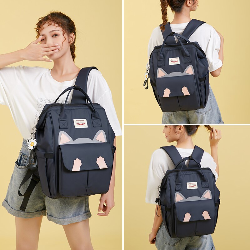 Large Capacity Junior High Girls School Bags Students Bag Women Good-looking Backpack