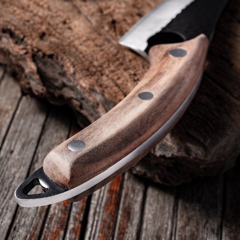 Meat Cleaver Hunting Knife Handmade Forged Boning Serbian Chef Stainless Steel Kitchen