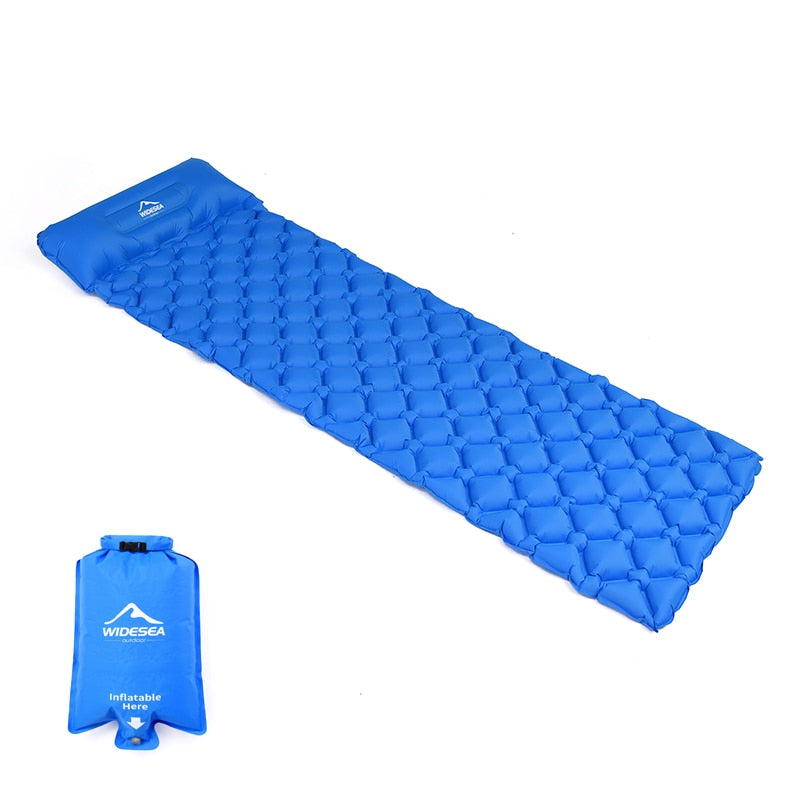 Widesea Camping Sleeping Pad Inflatable Air Mattresses Outdoor Mat Furniture Bed