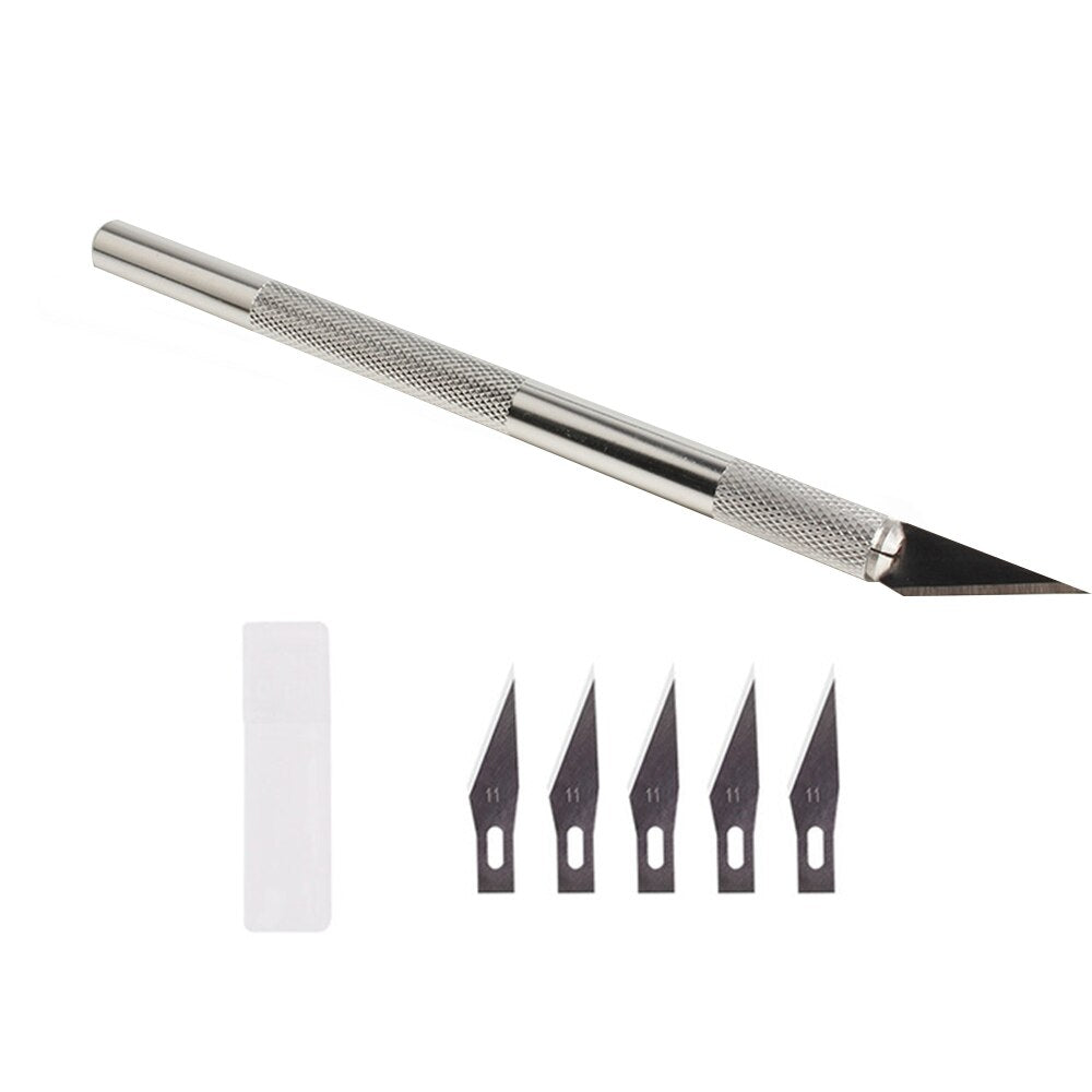 Non-Slip Metal Scalpel Knife Tools Kit Cutter Engraving Craft Knives +5/40/45pcs Blades Tools