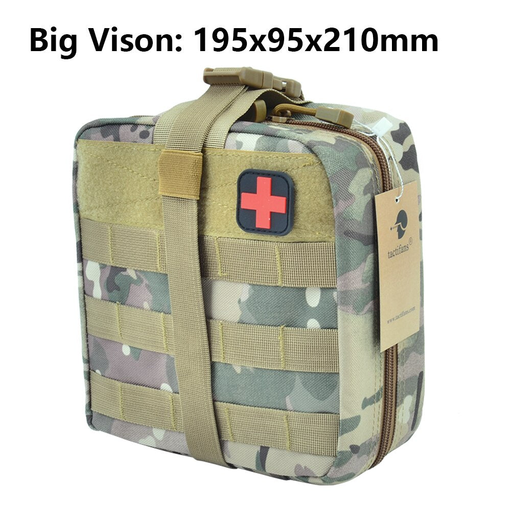 TACTIFANS First Aid Pouch Patch Bag Molle Hook and Loop Amphibious Tactical Medical