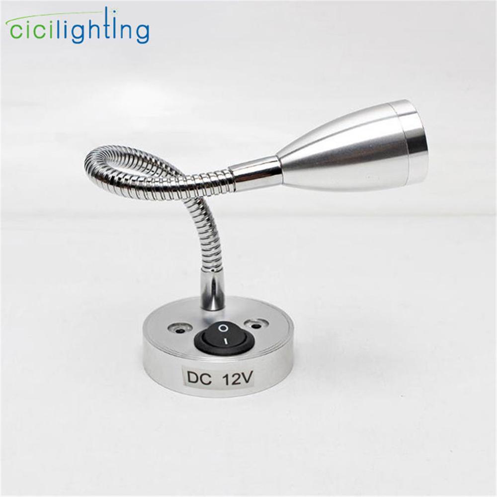 DC12Volt RV Boat LED Reading Light, Wall Lamp for Truck Motorhome Yachts Cabin Bedside, Camper