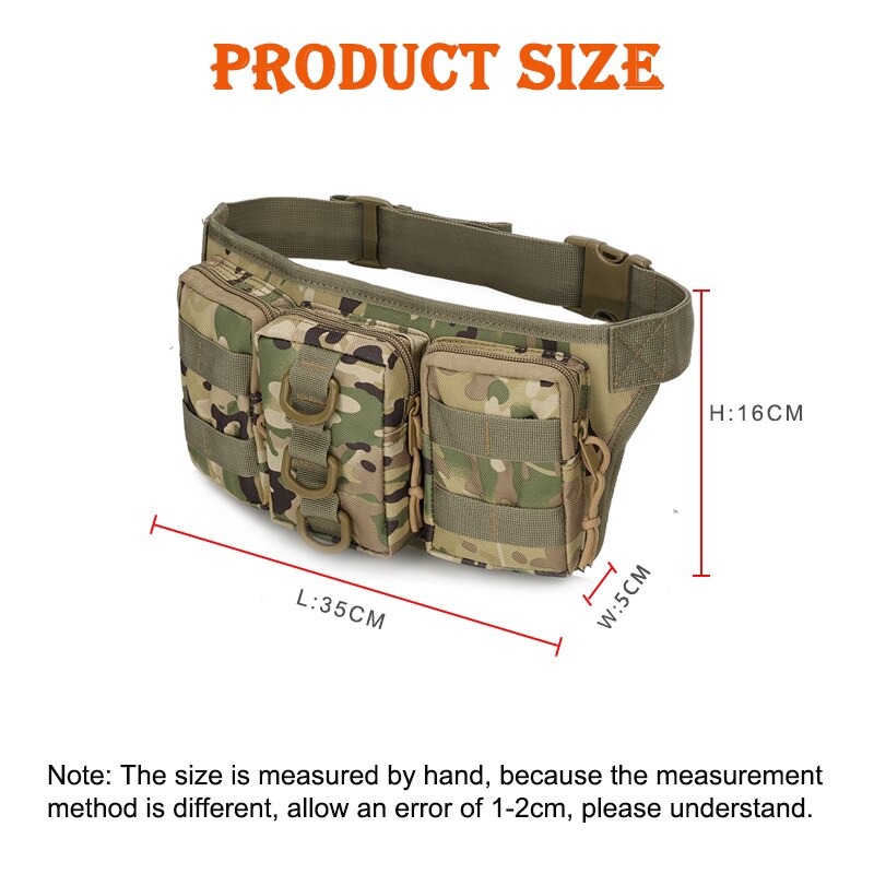 Molle Military Men Tactical Waist Bag Outdoor Sports Hiking Hunting Riding Army Pouch