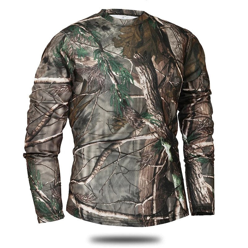 Quick-drying Camouflage Long-sleeved T-shirts Outdoor Breathable Military Tactical