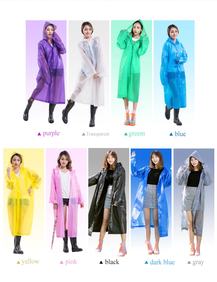 Women Men Impermeable Thickened Waterproof Raincoat Tourism Outdoor Hiking Rain Poncho