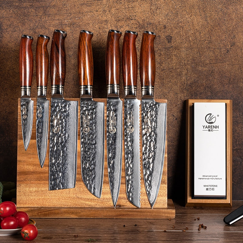 YARENH Professional Chef Knife Set - Japanese Damascus Stainless Steel Knives Sets