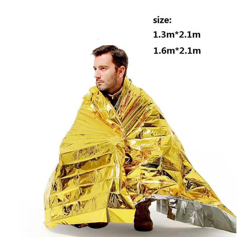 Outdoor Water Proof Emergency Survival Rescue Blanket Dry Insulation Campsite Keeping Tool