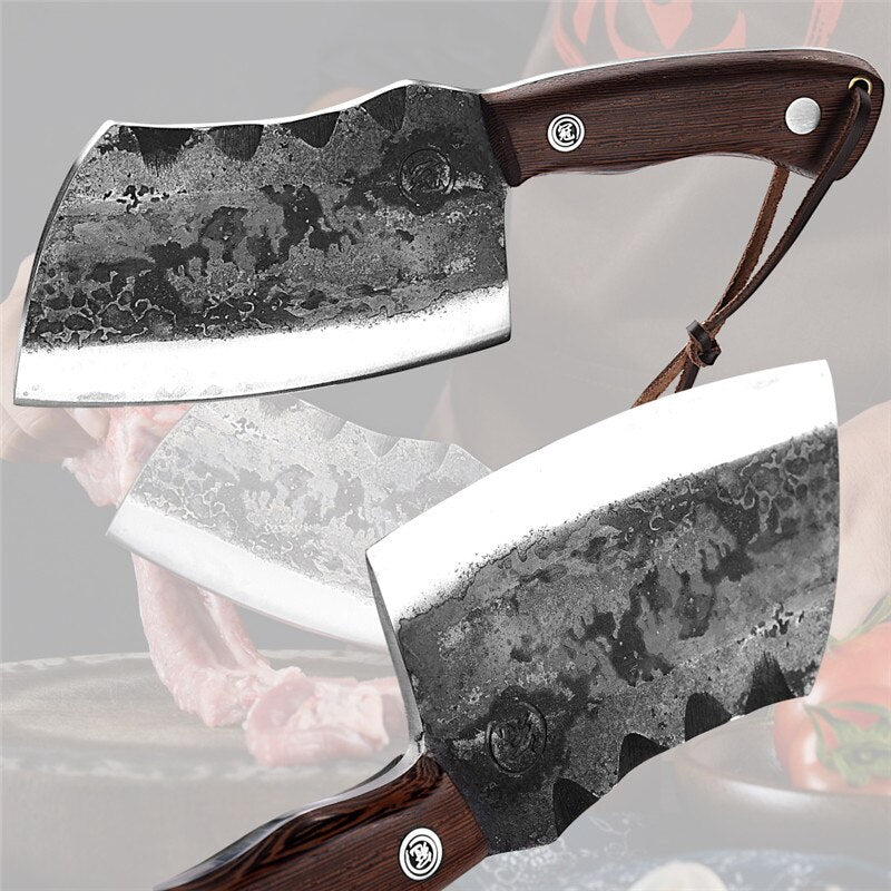 Grand sharp Forged Clad Steel Handmade Chef Knife Slicing Butcher Cleaver Knives Meat Cleaver